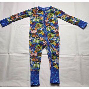 Bamboo Necessities 12-18M Pup Story Bamboo Convertible Zippy Dog Print